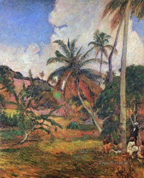  primitivism art painting - Palm Trees on Martinique Post Impressionism Primitivism Paul Gauguin